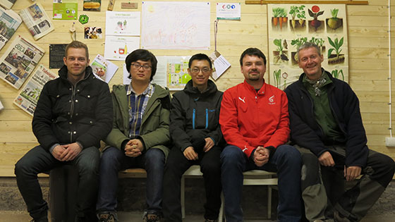 Niklas med studenter från Kina, Tjeckien, Kanada och Island. 